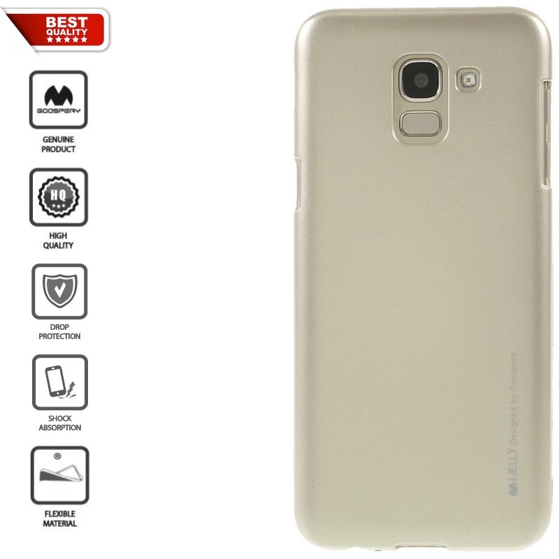 Goospery auksinis silikoninis 1.5 mm. storio dėklas (GALAXY J6 2018) Goospery auksinis silikoninis 1.5 mm. storio dėklas (GALAXY J6 2018)